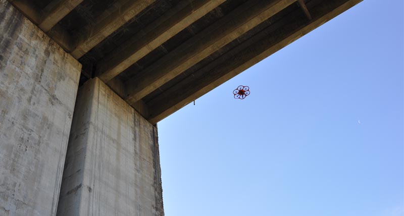 Under bridge inspection by industrial UAV